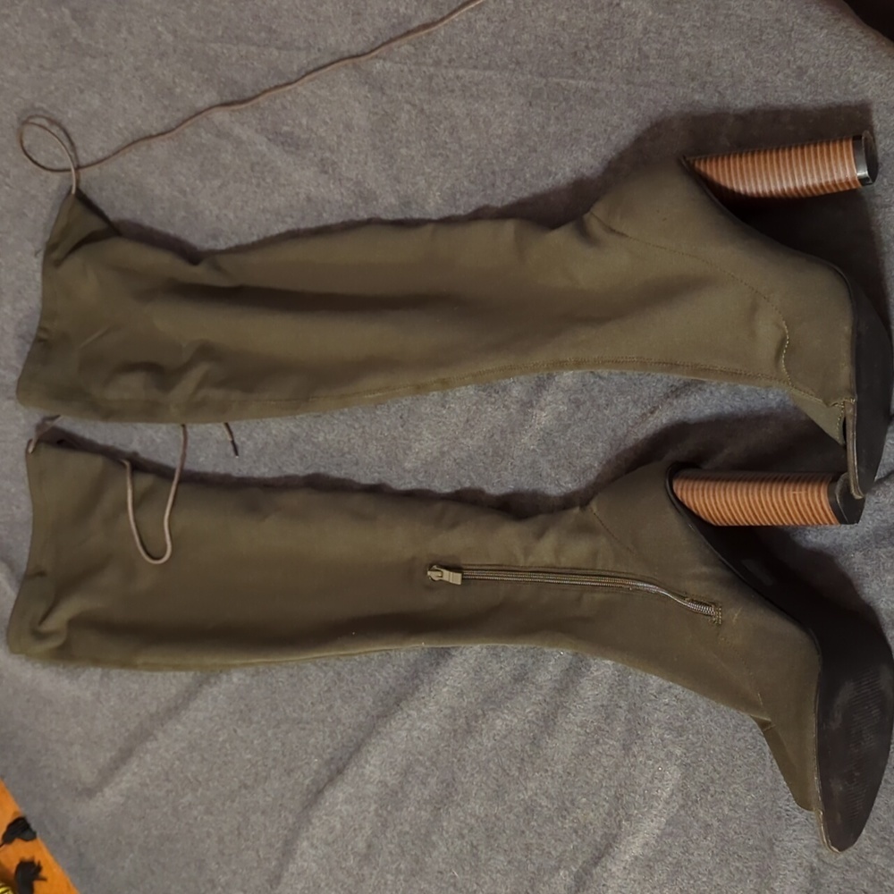 Public Desire Thigh High Open Toe Boots